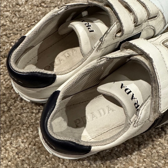 Prada Kids' Toddler Leather Low Top Sneakers - White - Size: 2 or 2.5 - Picture 14 of 14